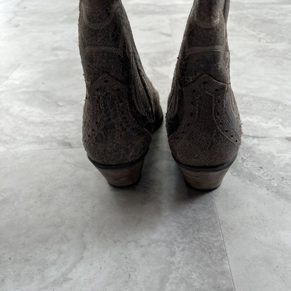 ARIAT Womens Heritage Leather Wing Tip Snip Toe Cowgirl Boots 9 B Broken-Slate - Picture 8 of 9